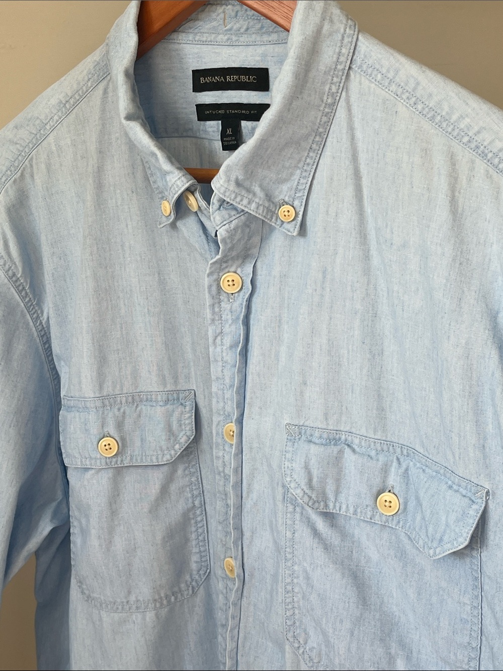 Banana Republic denim button down shirt
